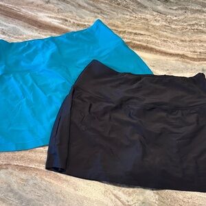 Women’s Swim Coverup Skirt - Black & Teal